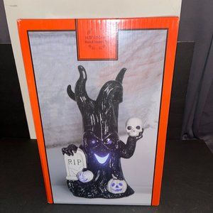 14.25" LED Ceramic Musical Haunted Halloween Tree LED Lighted - Hallmark - NEW!